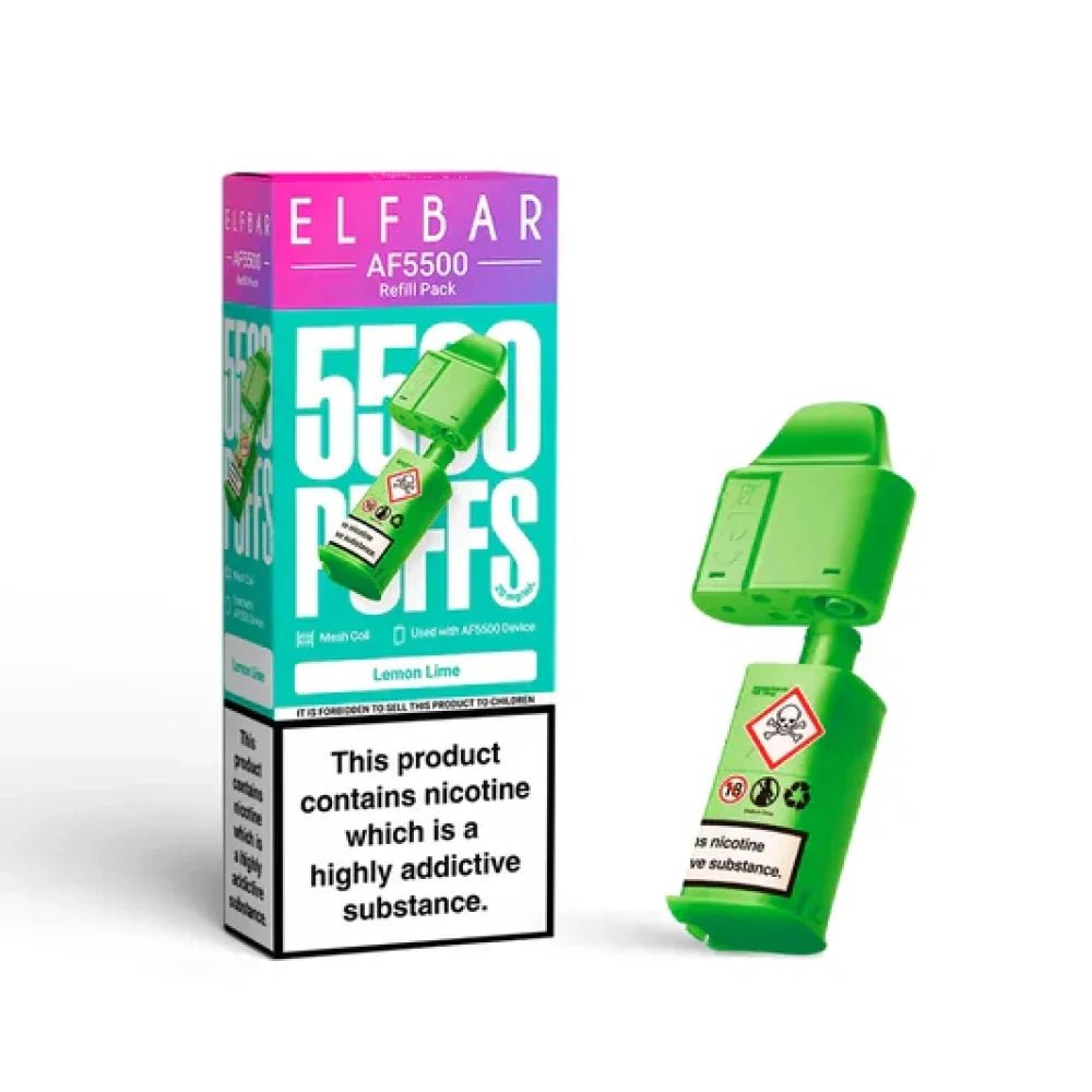 Buy Elf Bar AF5500 Refill Pods Box of 5 - Lemon Lime