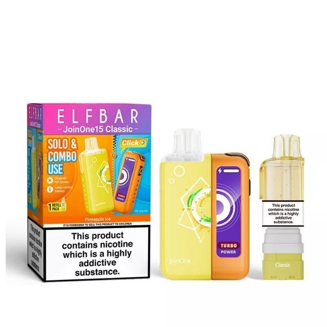 Buy Elf Bar JoinOne15 Classic Pod Vape Kit Box of 5 - Pineapple Ice