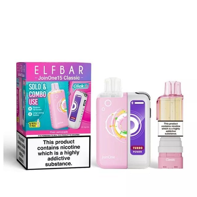 Buy Elf Bar JoinOne15 Classic Pod Vape Kit Box of 5 - Pink Lemonade