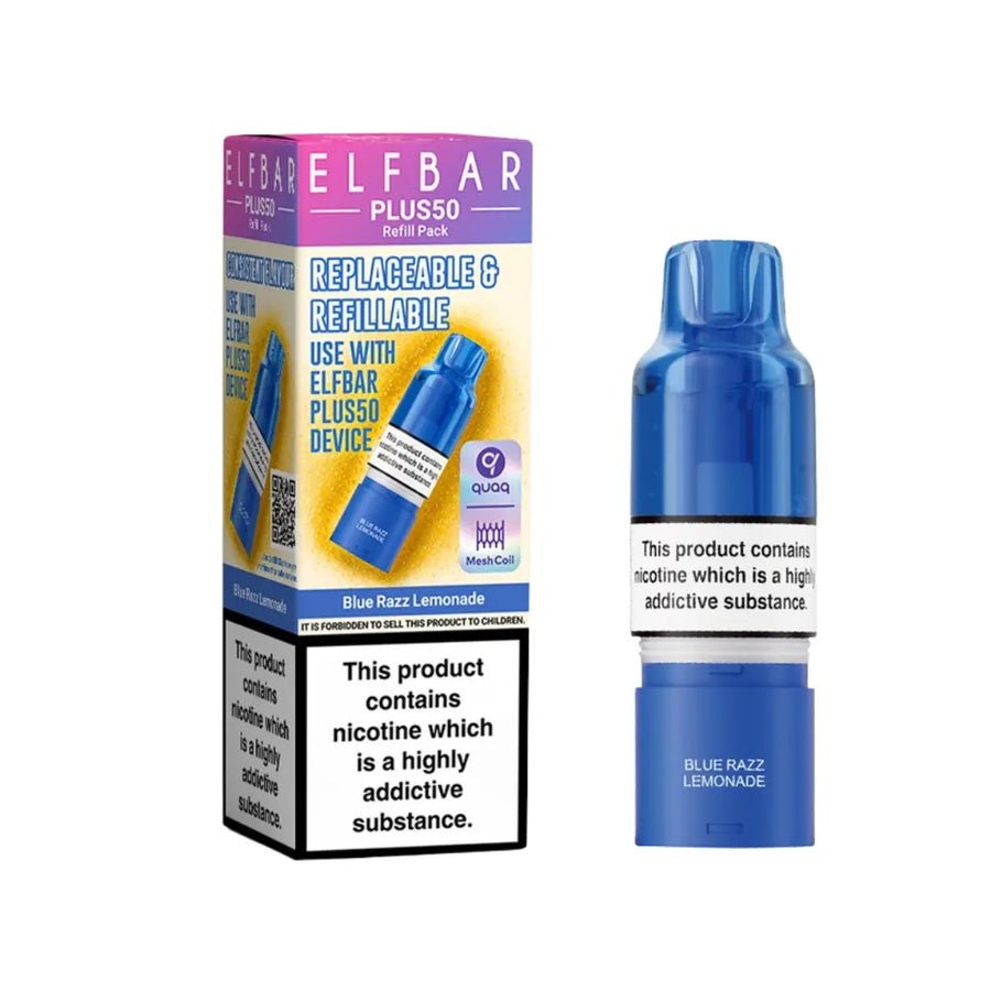Buy Elf Bar Plus 50 Refill Pod - Blue Razz Lemonade