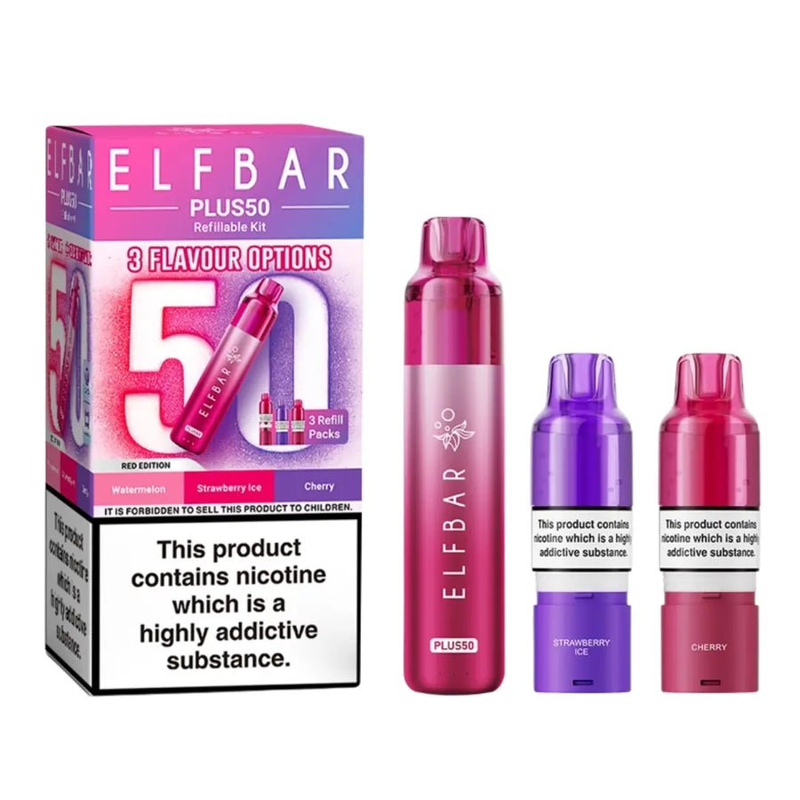 Buy Elf Bar Plus 50 Vape Kit - Red Edition