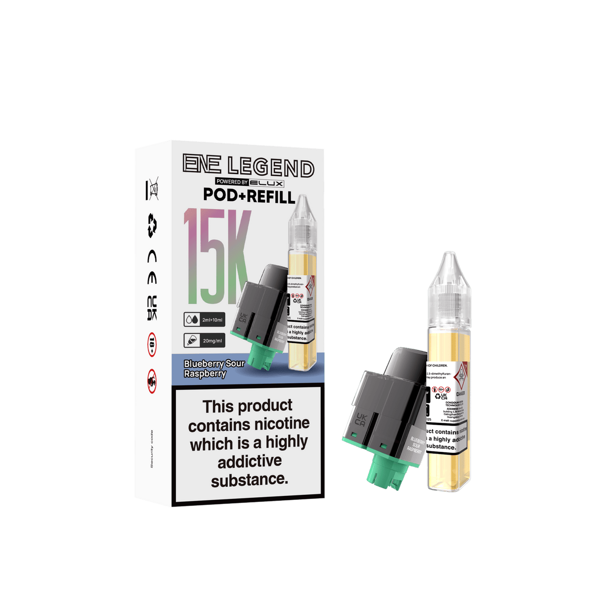 Buy Elux ENE Legend 15k Replacement Pods Pack of 5 - Blueberry Sour Raspberry
