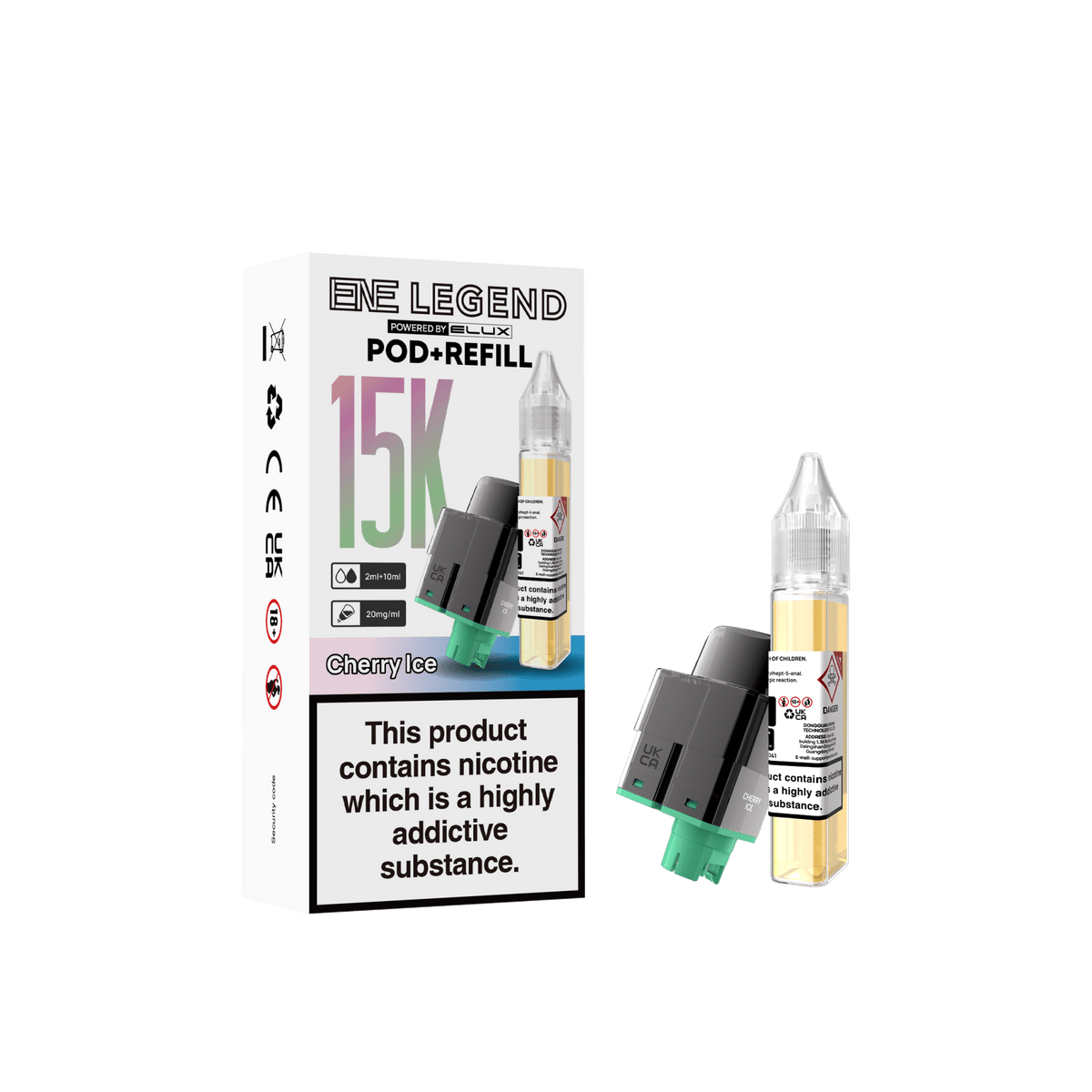 Buy Elux ENE Legend 15k Replacement Pods Pack of 5 - Cherry Ice