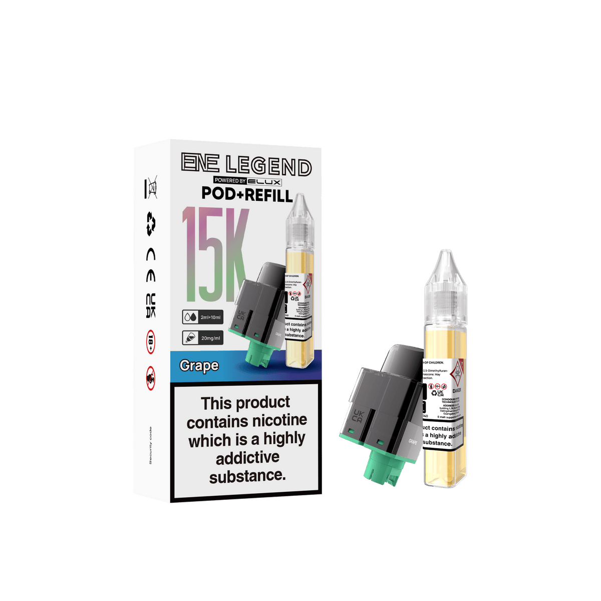 Buy Elux ENE Legend 15k Replacement Pods Pack of 5 - Grape