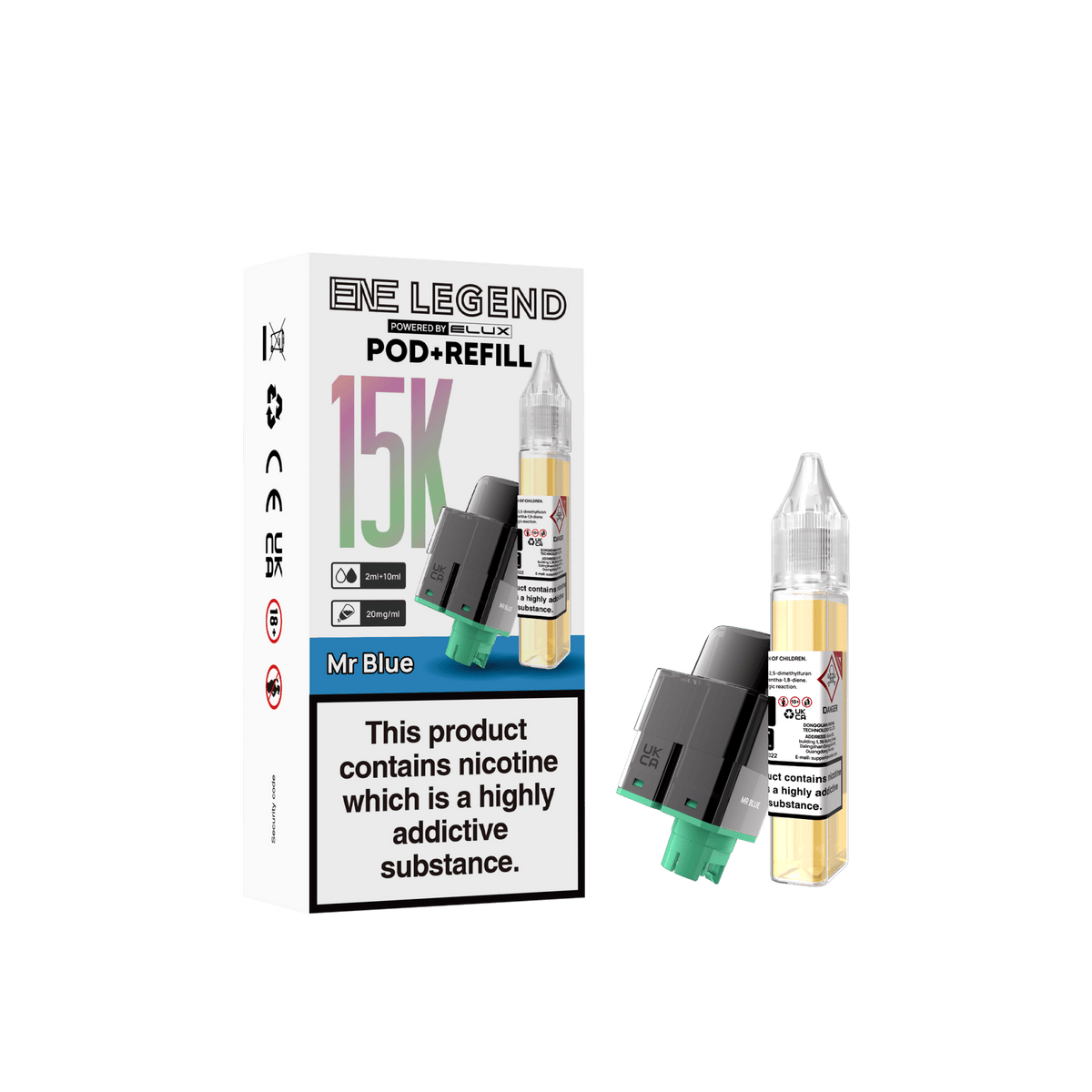 Buy Elux ENE Legend 15k Replacement Pods Pack of 5 - Mr Blue