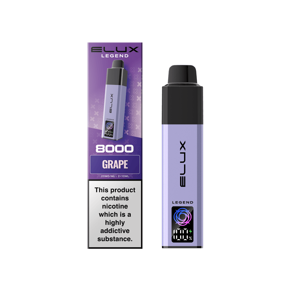 Buy Elux Legend 8000 Pod Vape Kit Box of 5 - Grape