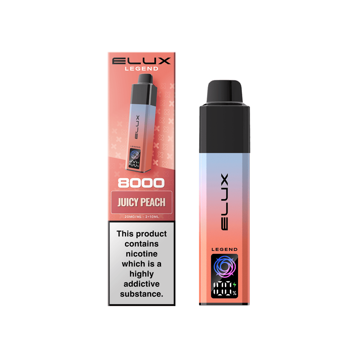 Buy Elux Legend 8000 Pod Vape Kit Box of 5 - Juicy Peach