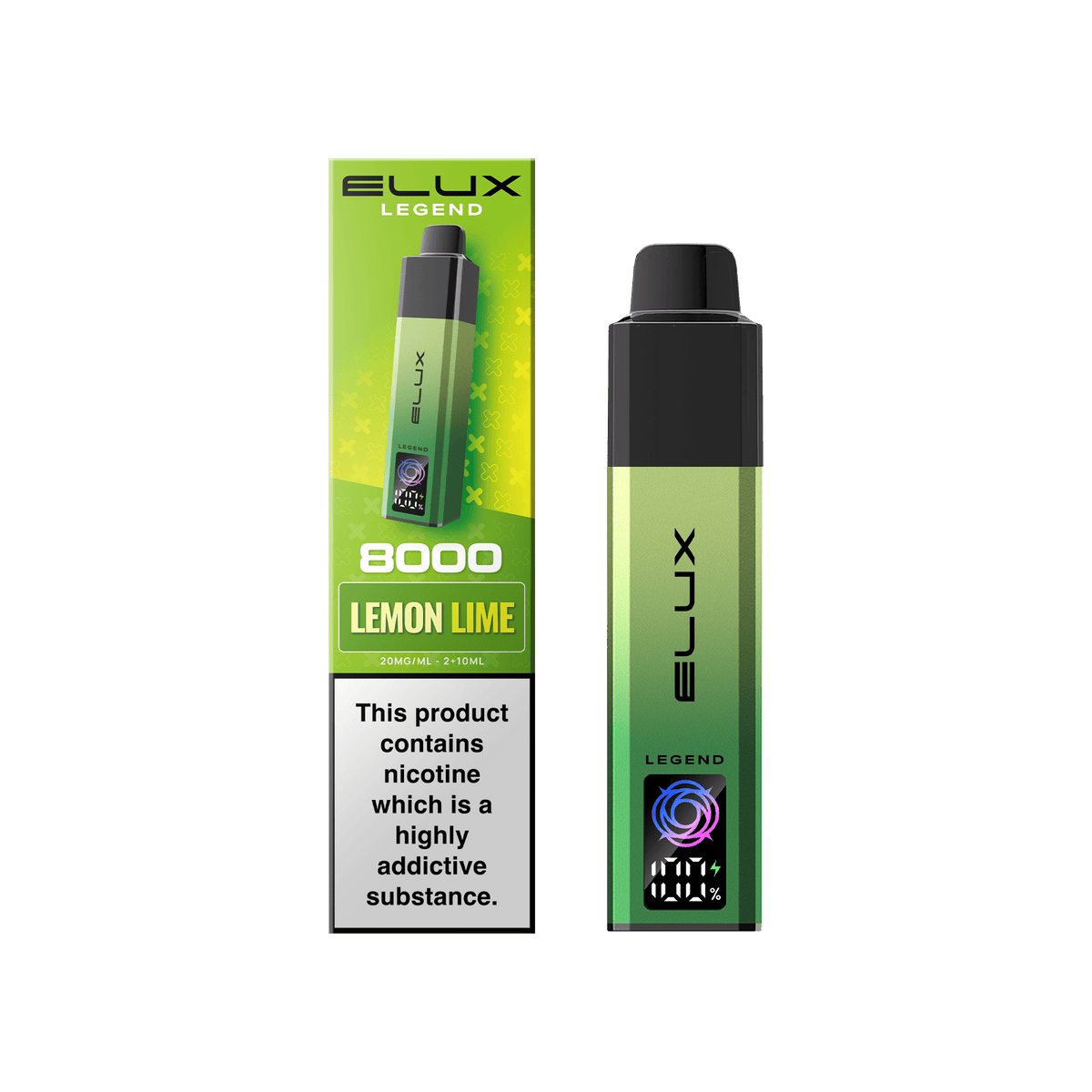 Buy Elux Legend 8000 Pod Vape Kit Box of 5 - Lemon Lime