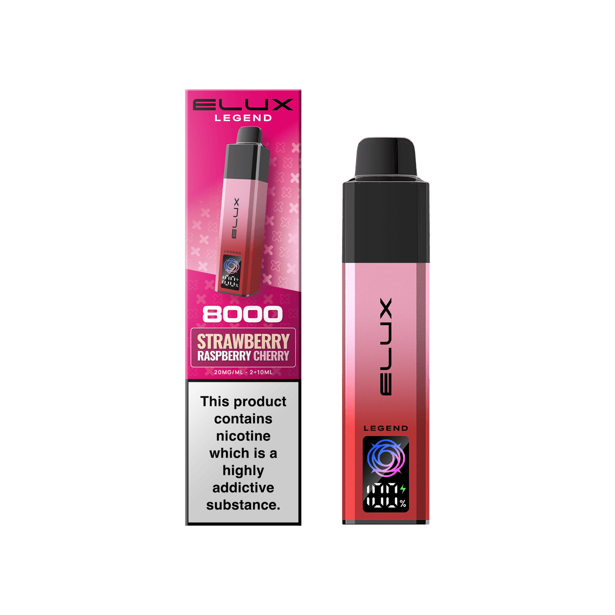 Buy Elux Legend 8000 Pod Vape Kit Box of 5 - Strawberry Raspberry Cherry