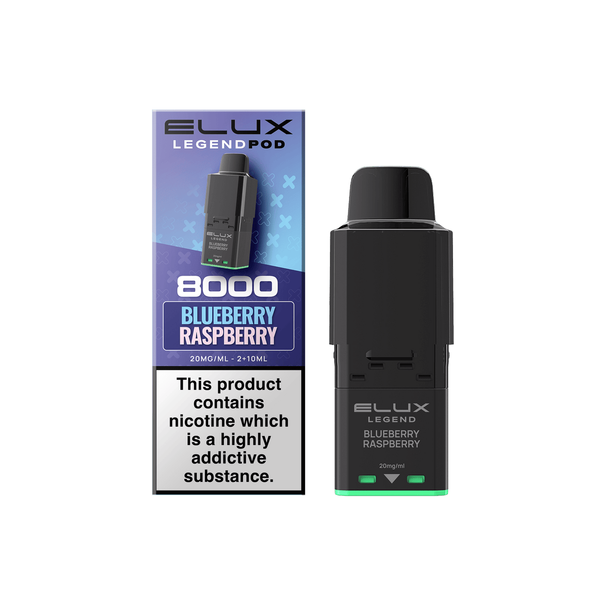 Buy Elux Legend 8000 Refill Pods Box of 5 - Blueberry Raspberry