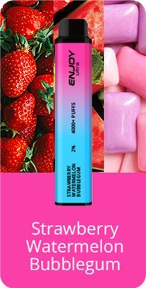 Buy Enjoy Ultra 4000 Vape Kit Box of 10 - Strawberry Watermelon Bubblegum