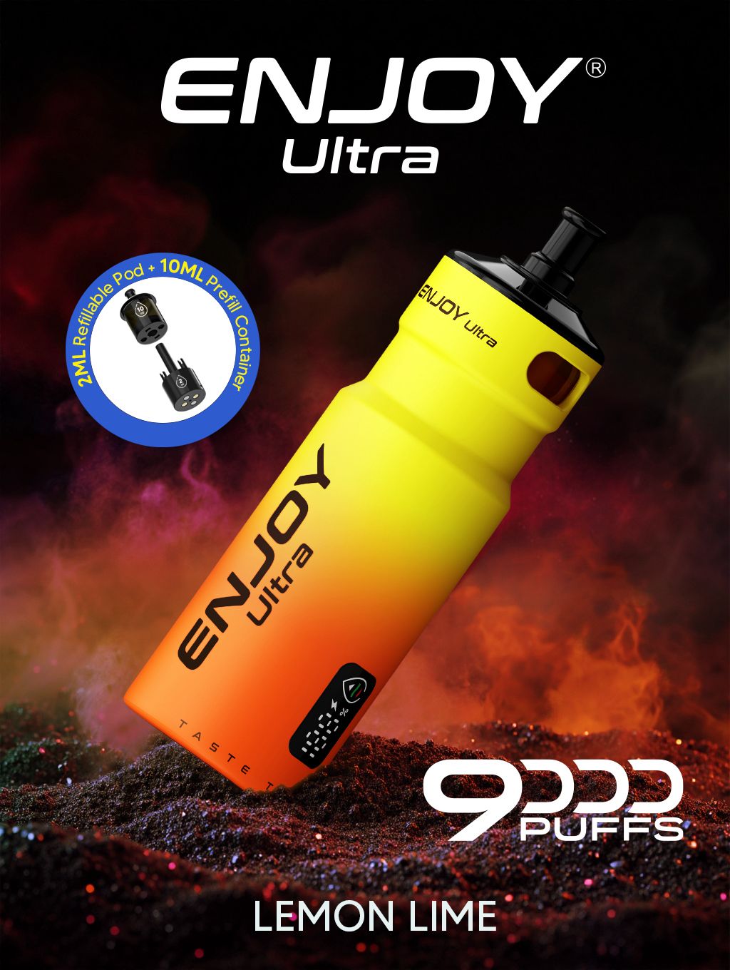 Buy Enjoy Ultra 9000 Refill Pods Pack of 5 - Lemon Lime