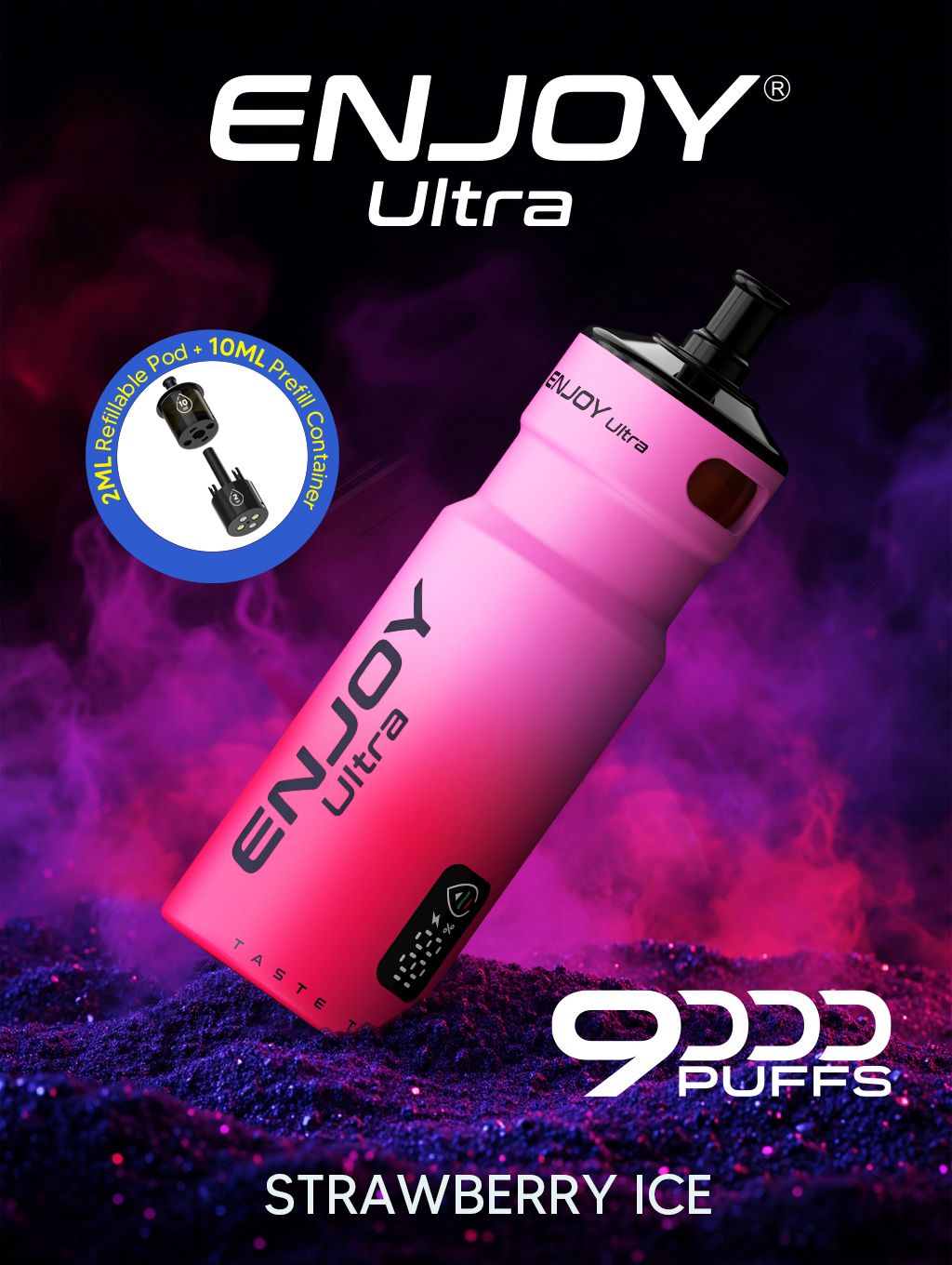 Buy Enjoy Ultra 9000 Refill Pods Pack of 5 - Strawberry Ice