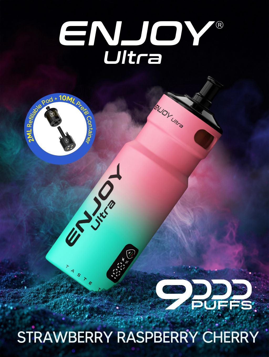 Buy Enjoy Ultra 9000 Refill Pods Pack of 5 - Strawberry Raspberry Cherry