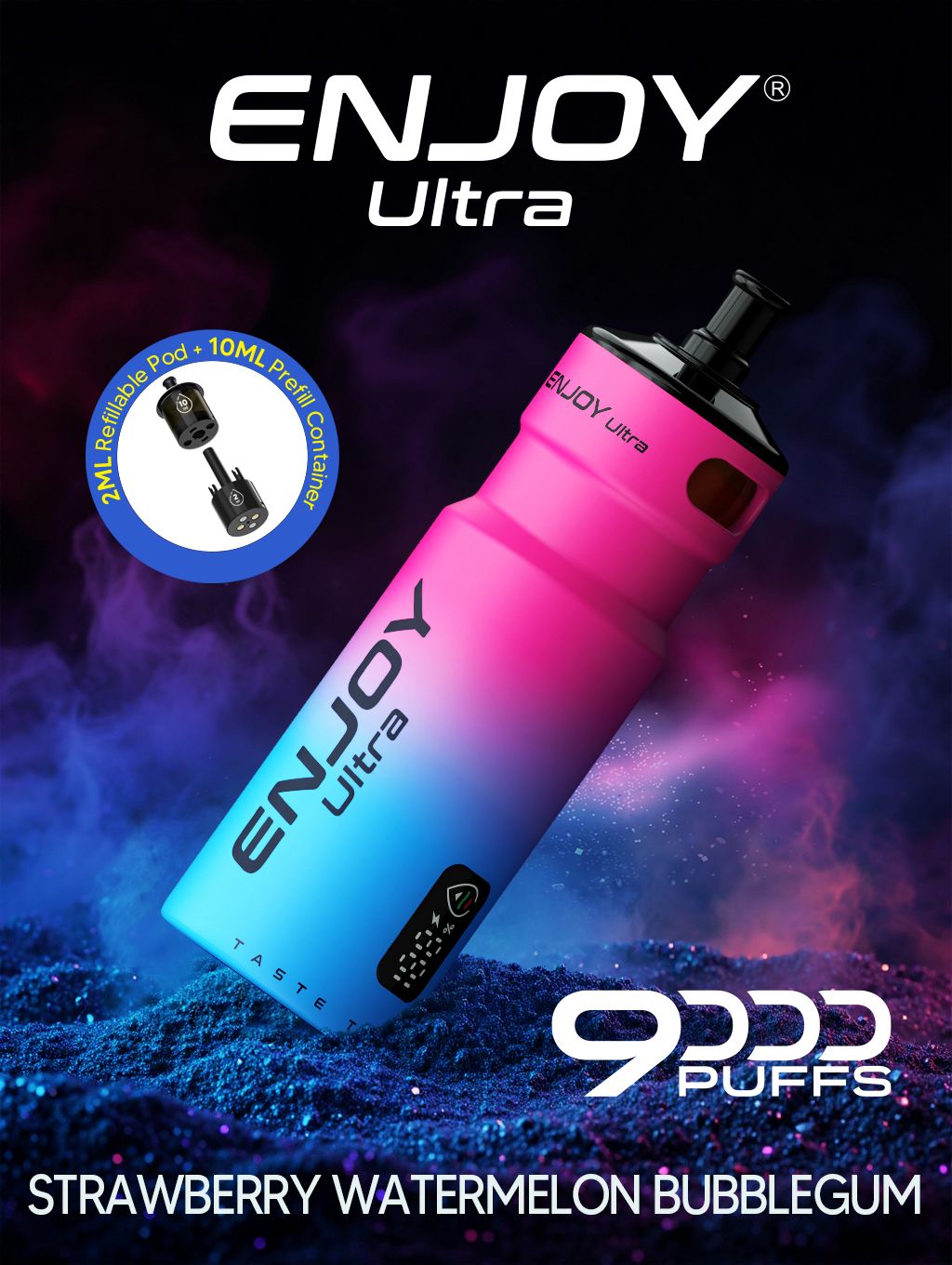 Buy Enjoy Ultra 9000 Refill Pods Pack of 5 - Strawberry Watermelon Bubble Gum