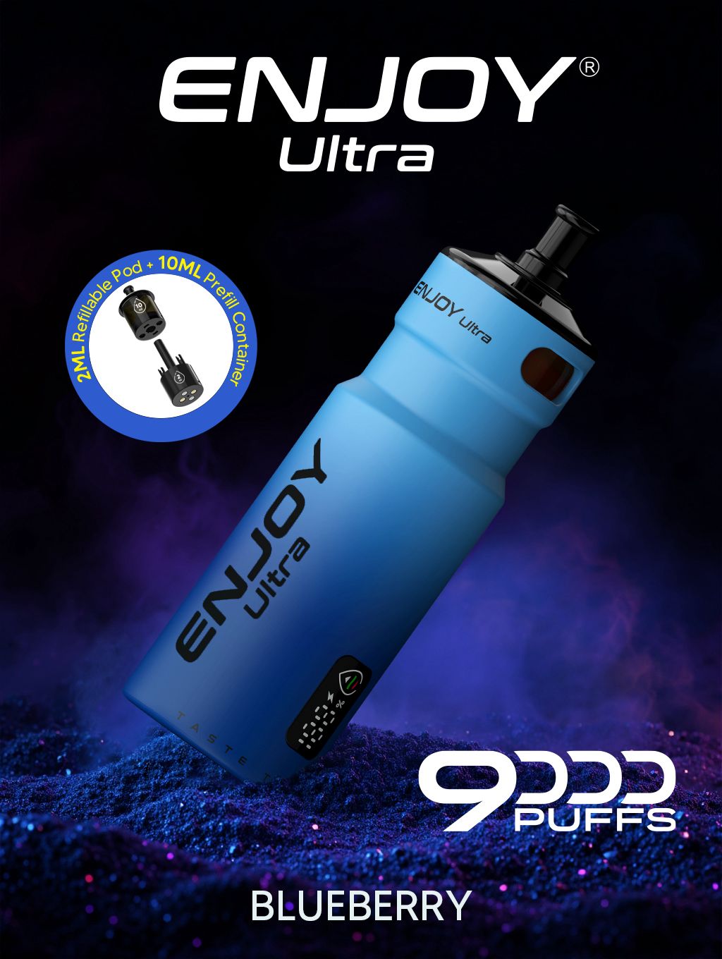 Buy Enjoy Ultra 9000 Vape Kit Box of 5 - Blueberry