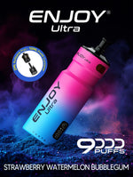 Buy Enjoy Ultra 9000 Vape Kit Box of 5 - Strawberry Watermelon Bubble Gum