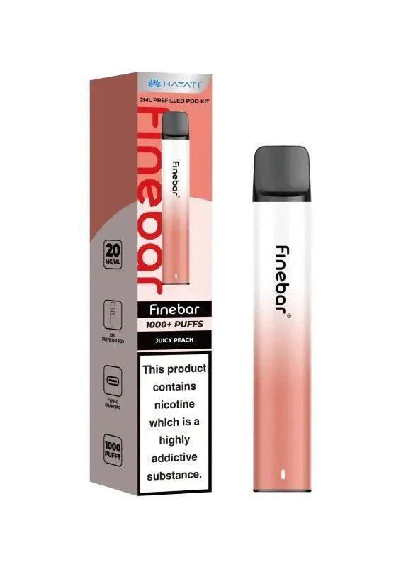 Buy Hayati Finebar 1000 Prefilled Pod Kit - Juicy Peach