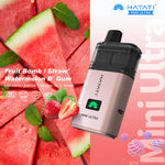 Buy Hayati Mini Ultra 1500 Disposable Vape Box of 5 - Fruit Bomb / Straw' Watermelon B' Gum