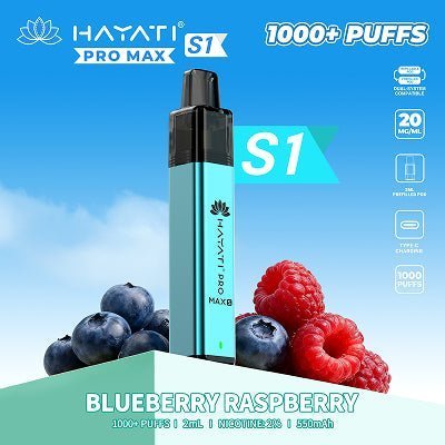 Buy Hayati Pro Max S1 Vape Kit Box of 10 - Blueberry Raspberry