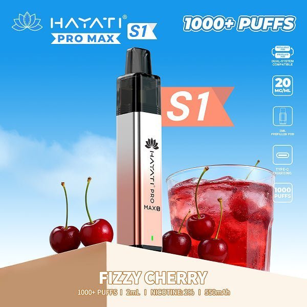 Buy Hayati Pro Max S1 Vape Kit Box of 10 - Fizzy Cherry