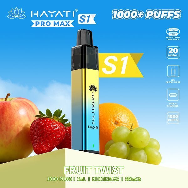 Buy Hayati Pro Max S1 Vape Kit Box of 10 - Fruit Twist
