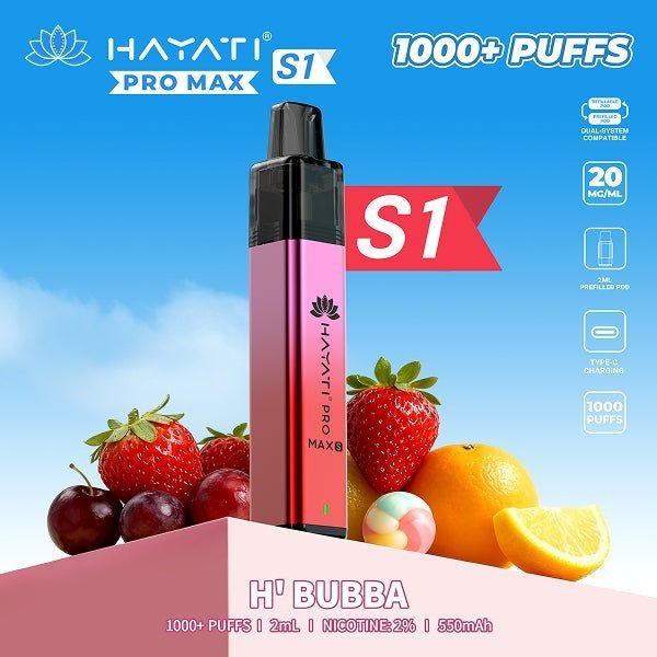 Buy Hayati Pro Max S1 Vape Kit Box of 10 - H'Bubba