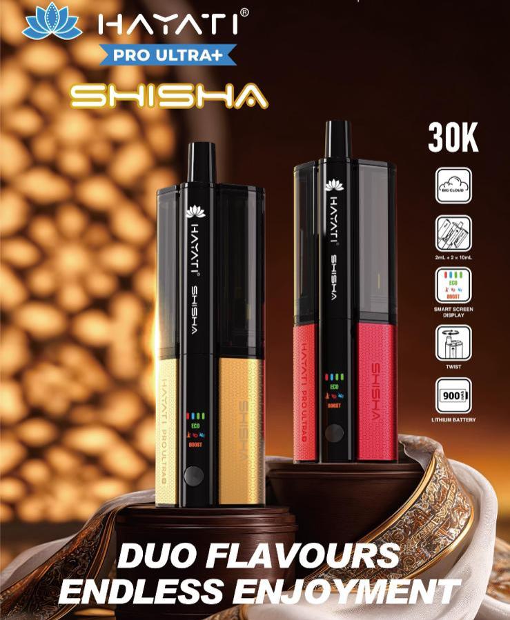 Buy Hayati Pro Ultra Plus Shisha 30k Vape Kit Box of 5 - Double Apple/Double Apple