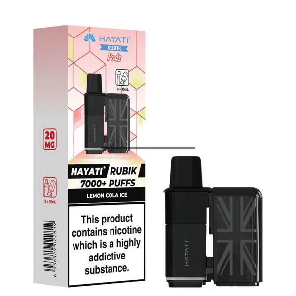 Buy Hayati Rubik 7000 Replacement Pods Pack of 5 - Lemon Cola Ice