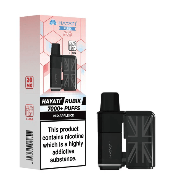Buy Hayati Rubik 7000 Replacement Pods Pack of 5 - Red Apple Ice