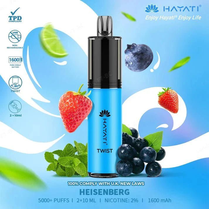 Buy Hayati Twist 5000 Puffs prefilled kit Vape Box of 5 - Heisenberg