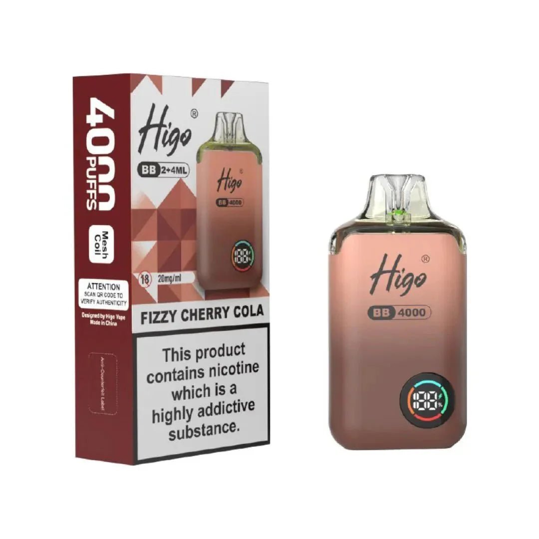 Buy Higo BB 4000 Vape Kit Box of 10 - Fizzy Cherry Cola
