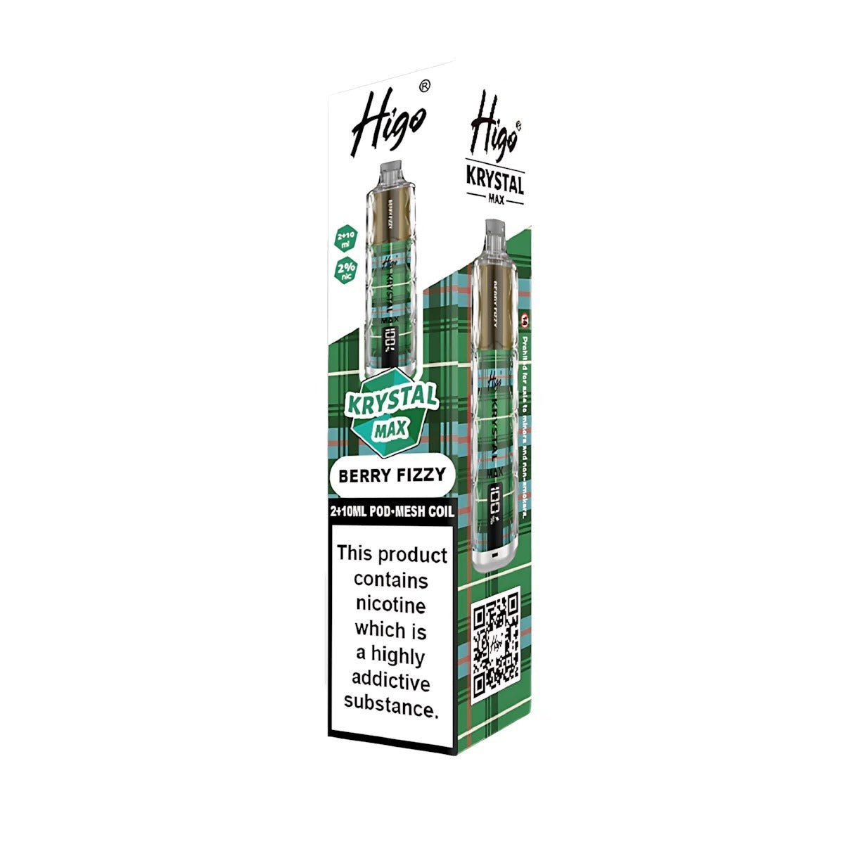 Buy Higo Krystal Max 7500 Prefilled Pod Kit Box of 10 - Berry Fizz