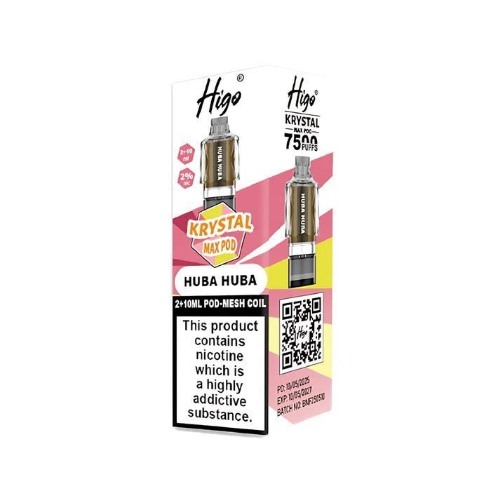 Buy Higo Krystal Max 7500 Prefilled Pods Pack of 5 - Hubba Bubba