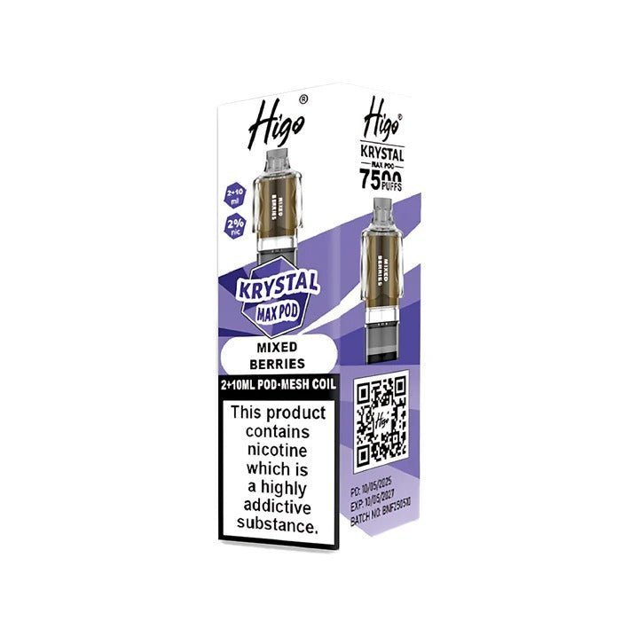 Buy Higo Krystal Max 7500 Prefilled Pods Pack of 5 - Mixed Berries