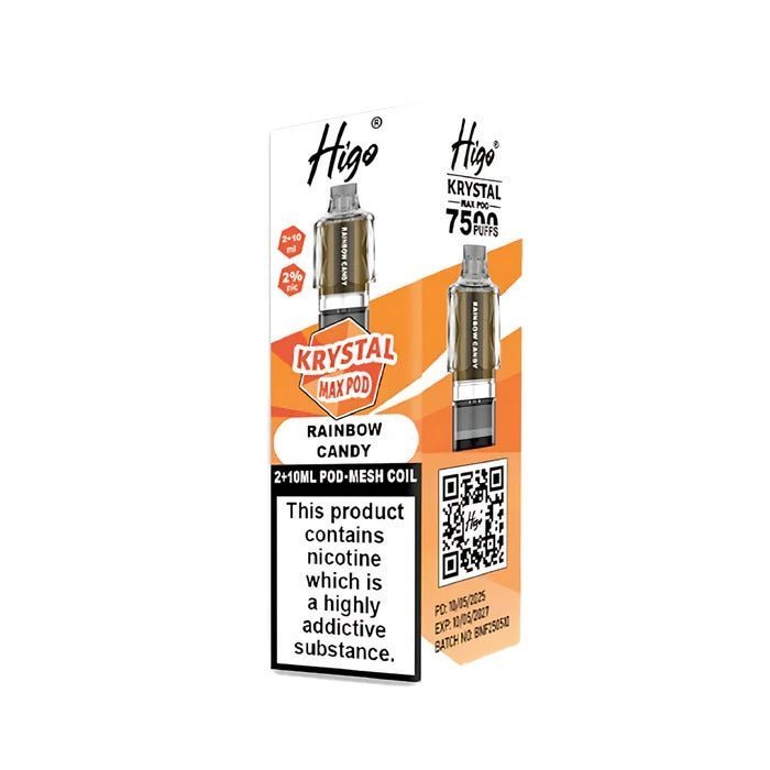 Buy Higo Krystal Max 7500 Prefilled Pods Pack of 5 - Rainbow Candy