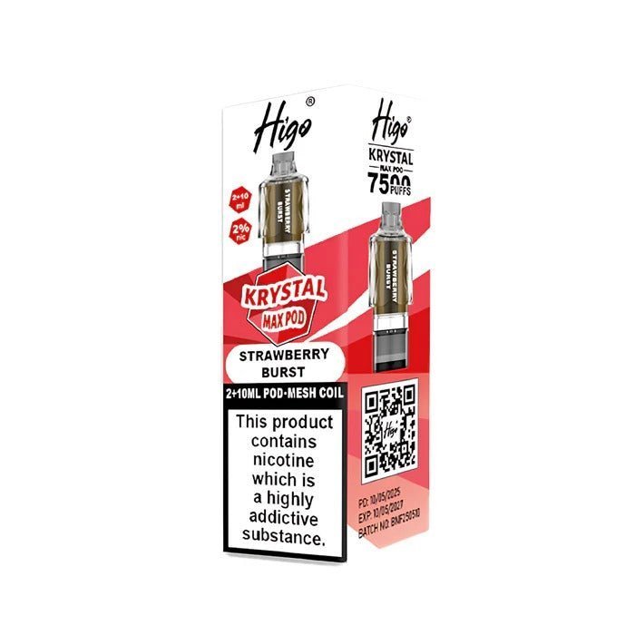 Buy Higo Krystal Max 7500 Prefilled Pods Pack of 5 - Strawberry Burst