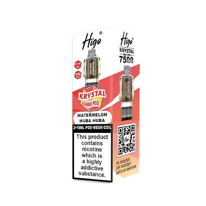 Buy Higo Krystal Max 7500 Prefilled Pods Pack of 5 - Watermelon Huba Buba