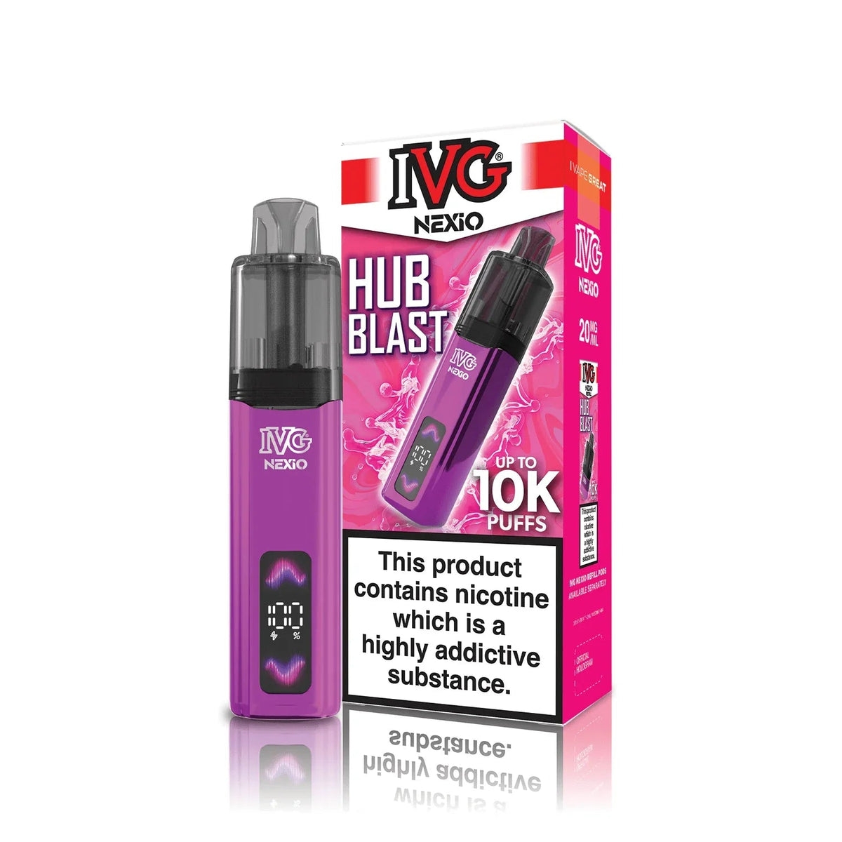Buy IVG Nexio 10k Pod Vape Kit Box of 5 - Hub Blast
