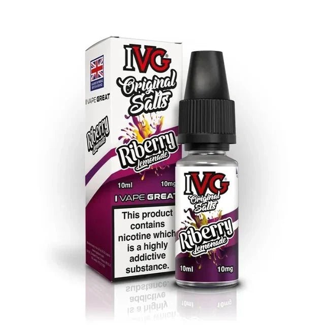 Buy IVG Original Nic Salts E-liquids 10ml Box of 10 - Riberry Lemonade