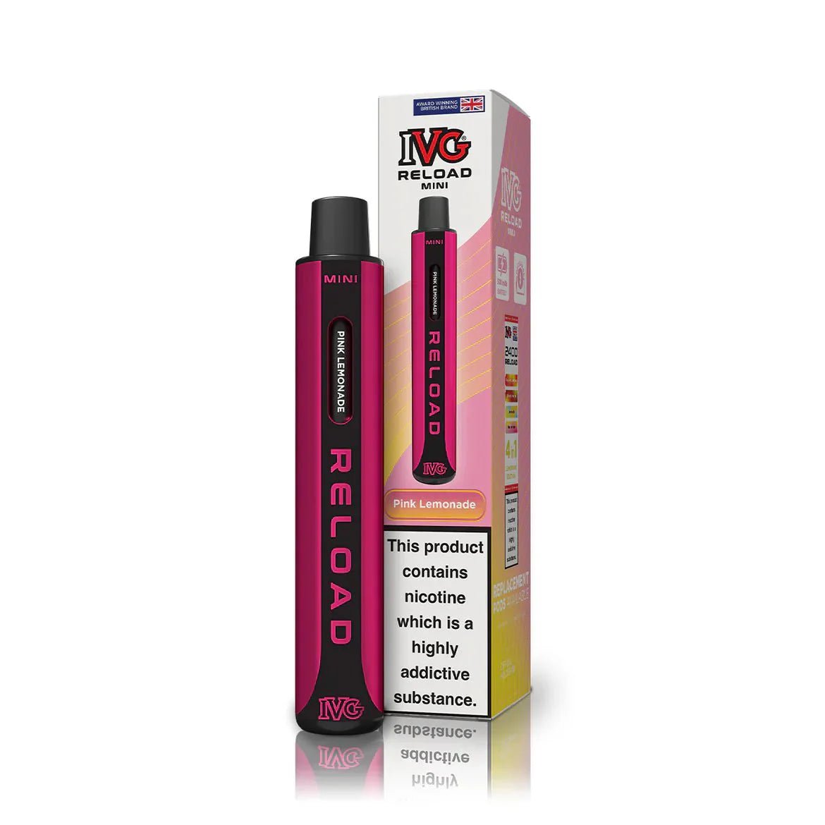 Buy IVG Reload Mini Pod Vape Kit Box Of 10 - Pink Lemonade