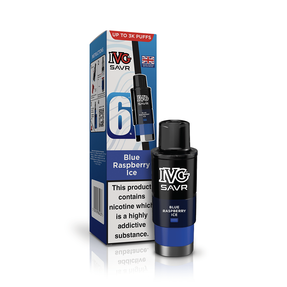 Buy IVG SAVR 3000 Replacement Pods - Blue Raspberry Ice