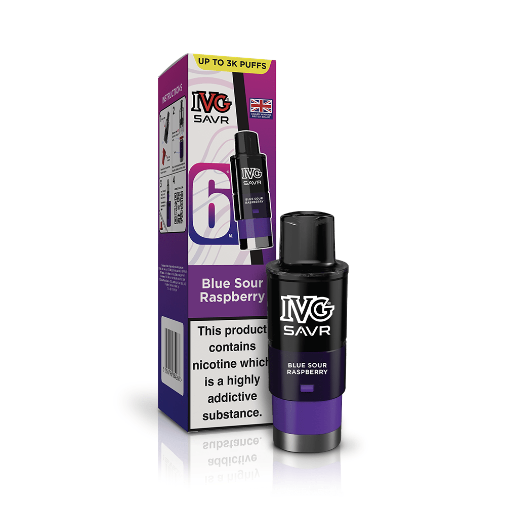 Buy IVG SAVR 3000 Replacement Pods - Blue Sour Raspberry