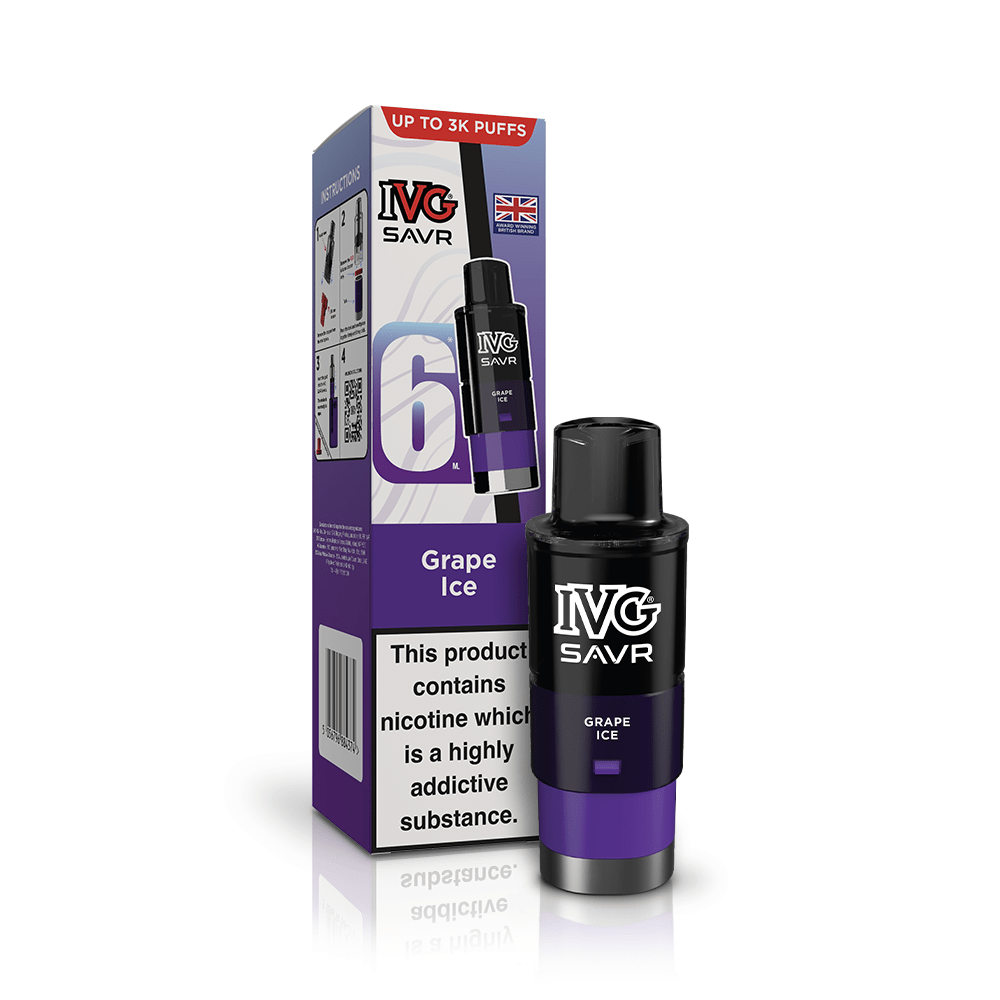 Buy IVG SAVR 3000 Replacement Pods - Grape Ice