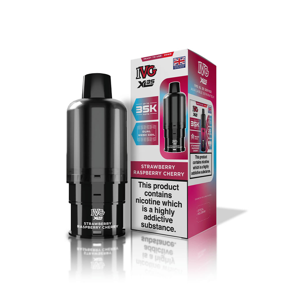 Buy IVG XL 35K Prefilled Pods - Strawberry Raspberry Cherry Ice