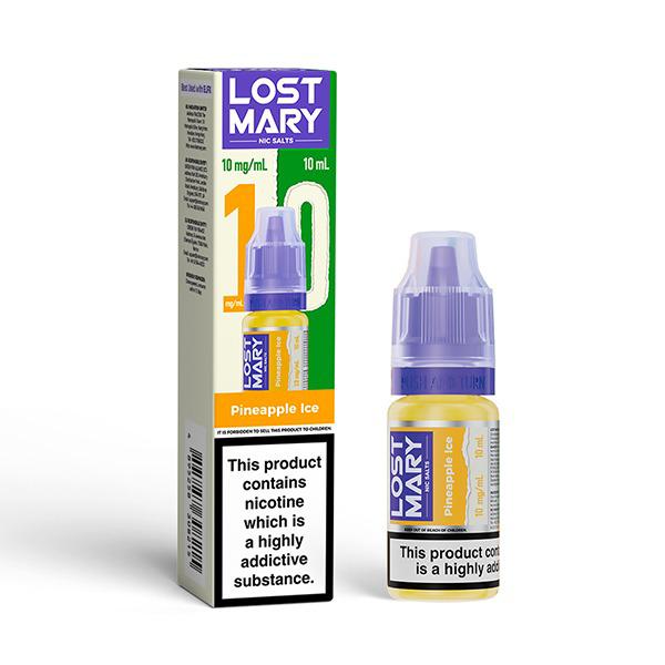 Buy Lost Mary Nic Salt 10ml E - Liquid Box of 10 - Pineapple Ice