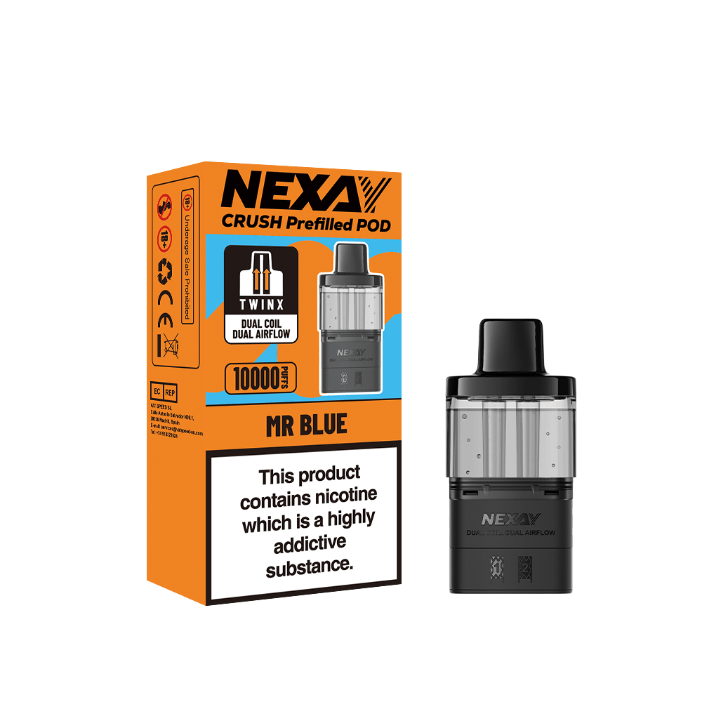 Buy Nexay Crush 10k Refill Pods Pack of 5 - Mr Blue