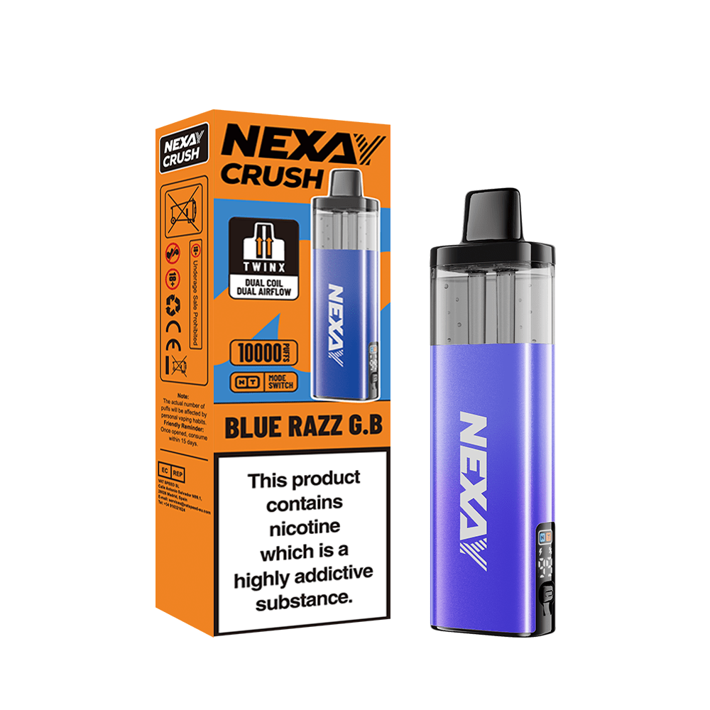 Buy Nexay Crush 10k Vape Kit Box of 5 - Blue Razz GB