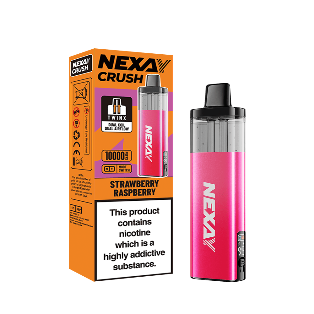 Buy Nexay Crush 10k Vape Kit Box of 5 - Strawberry Raspberry