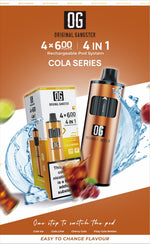 Buy OG Original Gangster 2400 4 in 1 Vape Device Pack of 5 - Cola Series